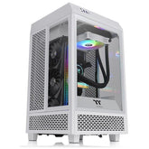 Thermaltake The Tower 100 Mini Tower Tempered Glass M Itx Case White - CompuMe